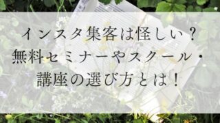 インスタ集客は怪しい？無料セミナーやスクール・講座の選び方とは！
